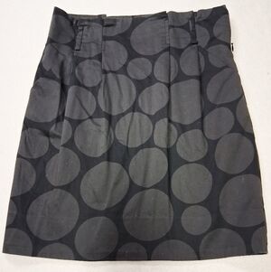 Dynamite Black Circle Pattern Pencil Skirt